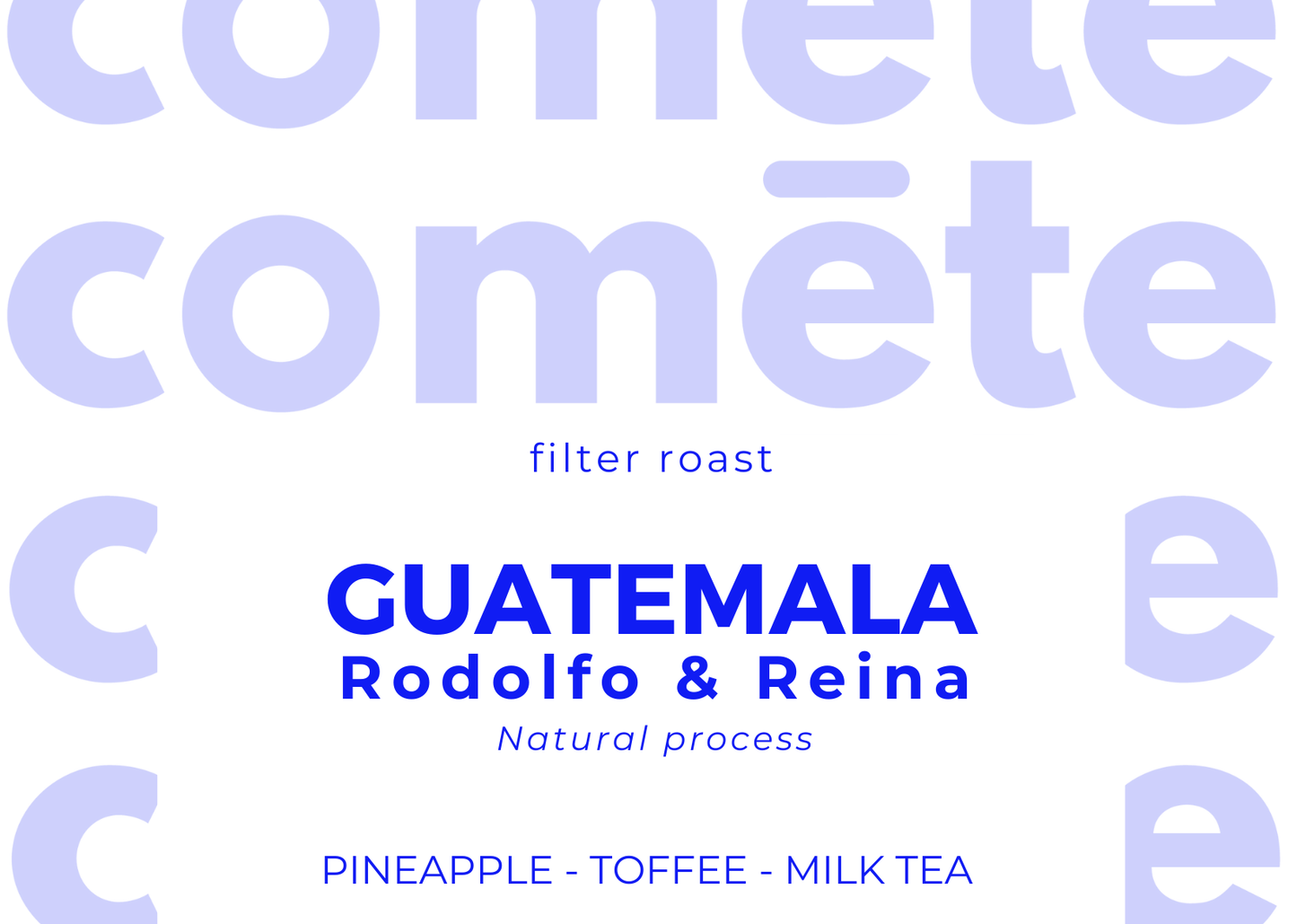 Rodolfo & Reina - La Pila coffee farm - Guatemala - natural process - pineapple toffee milk tea - pacamara